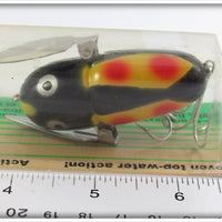 Heddon Black Yellow Wings Crazy Crawler On Card