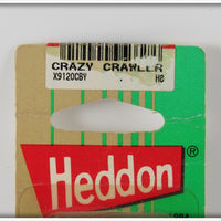 Heddon Black Yellow Wings Crazy Crawler On Card