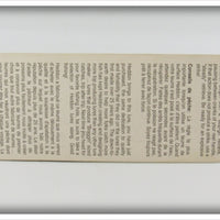 Heddon Black Yellow Wings Crazy Crawler On Card