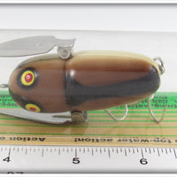 Heddon Brown & Black Crazy Crawler On Card