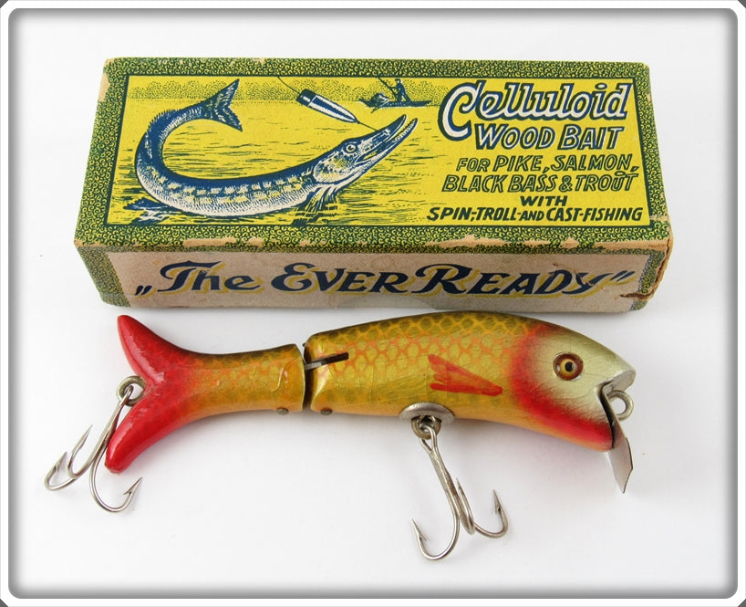 Goble Baby Tulsa Wiggler Celluloid Wood Bait In Ever Ready Box 