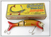 Vintage Goble Tulsa Wiggler Celluloid Wood Bait Lure In Ever Ready Box