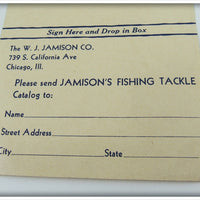 1933 Jamison's Fishing Tackle Catalog Coupon Order Form