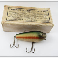 Vintage Jamison Rainbow Scale No 2. Winged Mascot Lure In Box