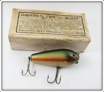 Vintage Jamison Rainbow Scale No 2. Winged Mascot Lure In Box
