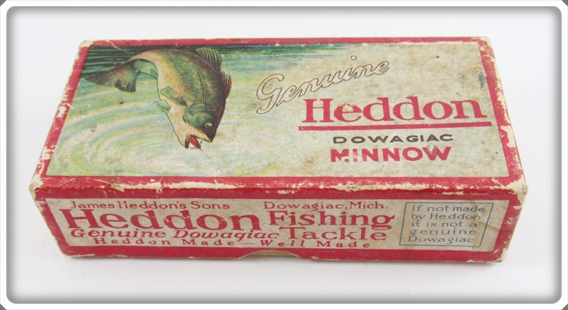 Vintage Heddon Dowagiac Minnow Empty Down Bass Lure Box 