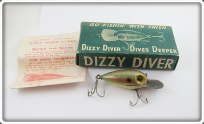Fishathon Bait Mfg Silver Shad Dizzy Diver In Correct Box D-12