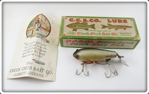 Vintage Creek Chub Silver Shiner Crawdad Lure In Box 303