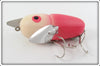 Heddon White Head Red Body Crazy Crawler With Card