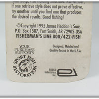 Heddon White Head Red Body Crazy Crawler With Card