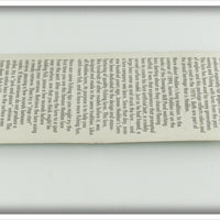 Heddon White Head Red Body Crazy Crawler With Card