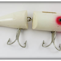 Creek Chub White Red Eye Jointed Striper Pikie Lure 6812 RE Special