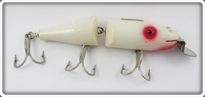 Creek Chub White Red Eye Jointed Striper Pikie Lure 6812 RE Special