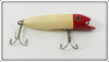 Vintage Shur Strike Red & White Concave Belly Darter Lure Y2 