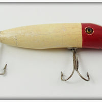 Vintage Shur Strike Red & White Concave Belly Darter Lure Y2 