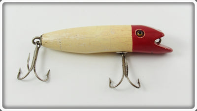 Vintage Shur Strike Red & White Concave Belly Darter Lure Y2 