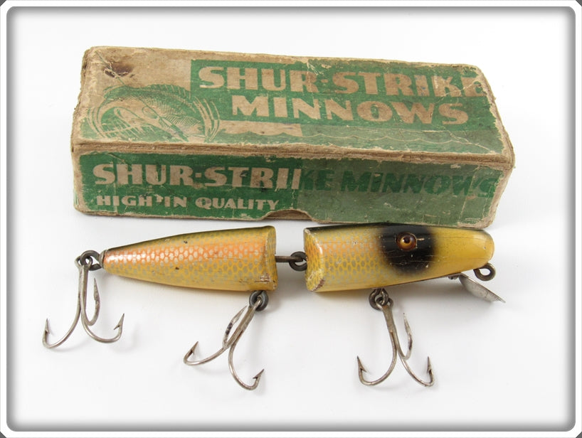 Vintage Shur Strike Shiner Scale Jointed Pikie In Box For Sale