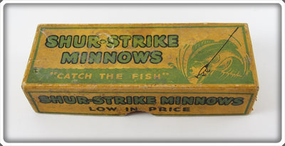 Vintage Shur Strike Red & White Slant Nose Empty Lure Box A2