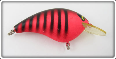 Vintage Smithwick Fluorescent Red Black Stripes Bo Jack Lure B-3087