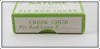 Creek Chub True To Nature Fly Rod Lure Empty Box