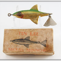 Fred Arbogast Tin Liz Metal Minnow Lure In Picture Box