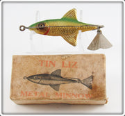 Fred Arbogast Tin Liz Metal Minnow Lure In Picture Box