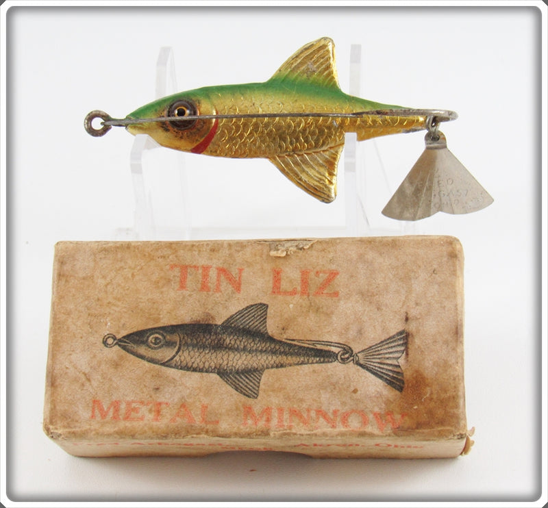Fred Arbogast Tin Liz Metal Minnow Lure In Picture Box For Sale