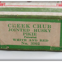 Creek Chub White And Red Jointed Husky Pikie In Box 3002