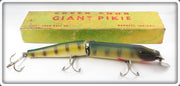 Vintage Creek Chub Perch Giant Jointed Pikie Lure In Box 801