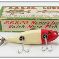 Creek Chub White And Red Injured Minnow Lure In Box 1502