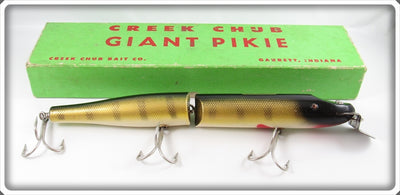 Vintage Creek Chub Perch Giant Jointed Pikie Lure In Box 801 