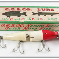 Creek Chub White And Red Jointed Snook Pikie Lure In Box 5502