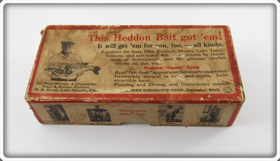 Heddon Empty Box For Black White Head Midget River Runt Lure 