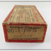 Heddon Empty Box For Black White Head Midget River Runt 9019GWH