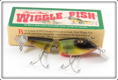 Creek Chub Collector's Limited Edition Perch Wigglefish Lure In Box