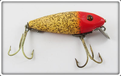 Vintage Heddon Red Head Flitter 110 River Runt Lure