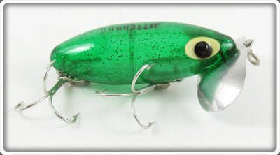 Vintage Arbogast Green Glitter Ghost 5/8 Ounce Jitterbug Lure
