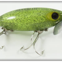 Vintage Arbogast Green Glitter Ghost 5/8 Ounce Jitterbug Lure