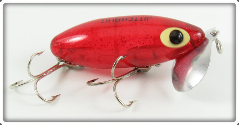 Vintage Arbogast Red Glitter Ghost 5/8 Ounce Jitterbug Lure