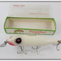 Creek Chub White With Black Eye Shadow Striper Pikie In Box 6925 BE