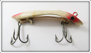 Vintage Martin Red Head Silver Scale Flat Model Salmon Plug Lure