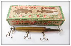 Vintage Creek Chub Natural Gar Minnow Lure In Correct Box 2900