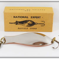 National Expert Bait Co Nickel & Copper Bayfield Spoon In Box
