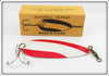 National Expert Bait Co Red, White & Brass Musk-E Flash In Box