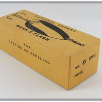 National Expert Bait Co Red, White & Brass Musk-E Flash In Box