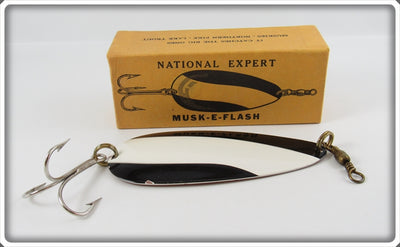 National Expert Bait Co Black, White & Copper Musk-E Flash In Box