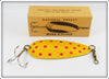 National Expert Bait Co Dotted Red, Yellow & Nickel Musk-E Flash