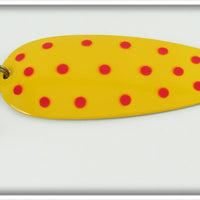 National Expert Bait Co Dotted Red, Yellow & Nickel Musk-E Flash In Box