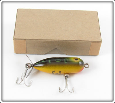 Heddon Bullfrog Tiny Torpedo In Brown Cardboard Research Box