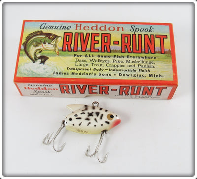Vintage Heddon Coachdog Sonic In River Runt Research Box Stamped 385-1
